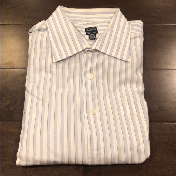 Ike Behar Other - Ike Behar striped dress shirt white
